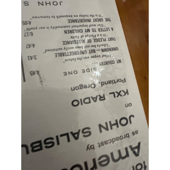 John Salisbury A Message For Americans KXL Radio none Vinyl Record LP - Picture 7 of 9